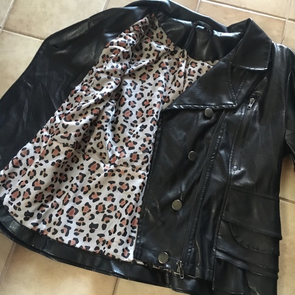 SOLD——WISHFUL PARK Black Leather Jacket (Juniors) - Picture 7 of 11